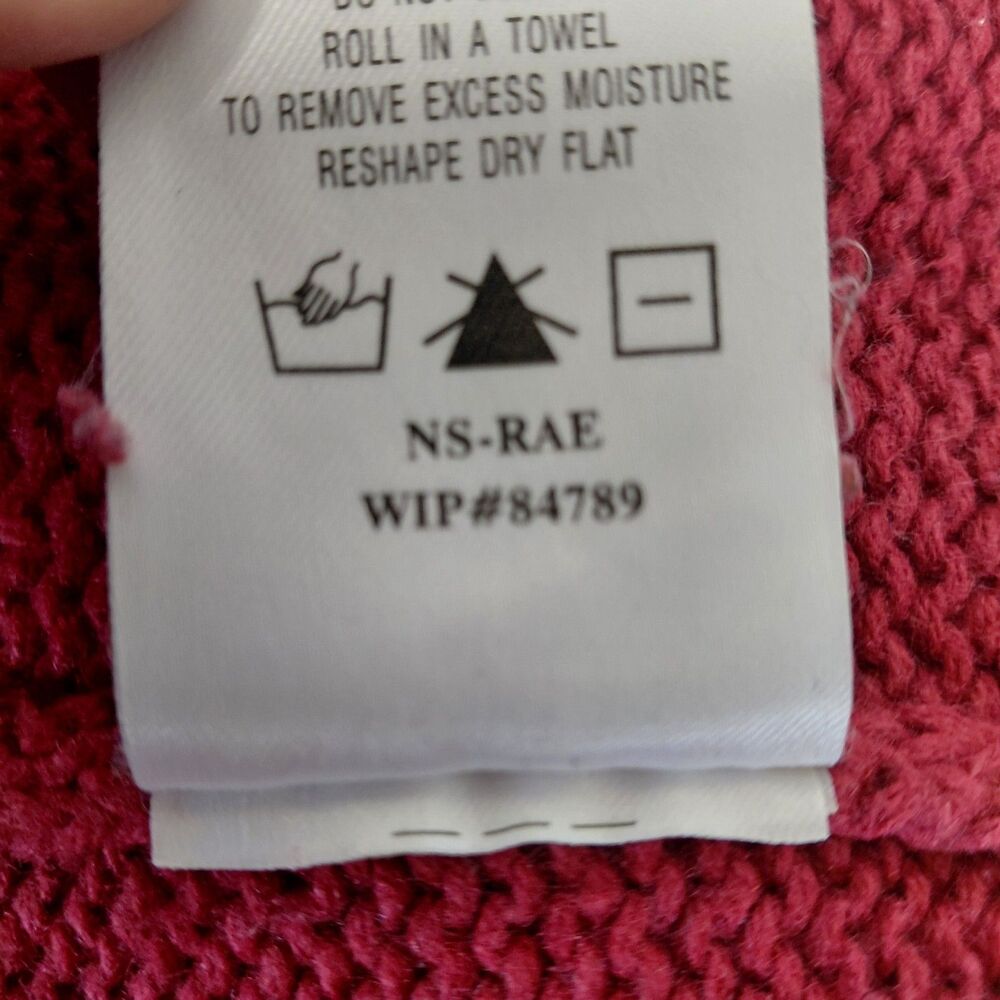 Woolrich Red Sled Sweater LS Knit Rolled Neck Hem SZ M - Picture 9 of 9